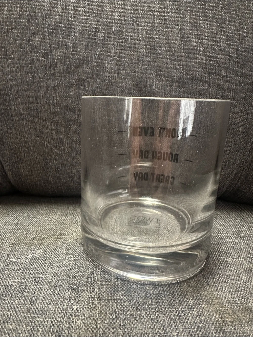 Two's Company Don’t Ask Double Old Fashion Glass